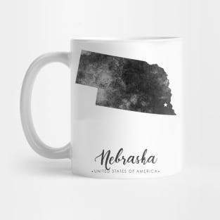 Nebraska state map Mug